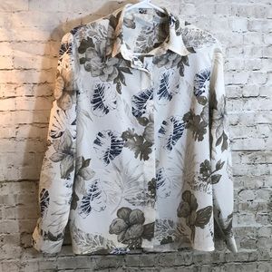 Alfred Dunner Button Down Blouse Sz 12P